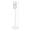 Azar Displays 8.5"x14" Pedestal Two-Sided Sign Holder Stand on Square Metal Base 300866